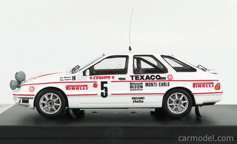 Trofeu Ford england Sierra Xr4i 4x4 Cosworth (nočná verzia) N 5 Rally Monte Carlo 1987 S.blomqvist - B.berglund 1:43 Biela