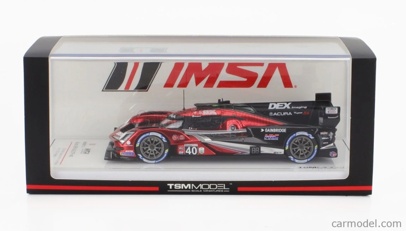 Truescale Acura Arx-06 Gtp 2.4l Twin Turbo V6 Team Wayne Taylor Racing Andretti N 40 3rd Imsa 24h Daytona 2024 Jenson Button - Louis Deletraz - Colton Herta - Jordan Taylor 1:43 Red Met Black