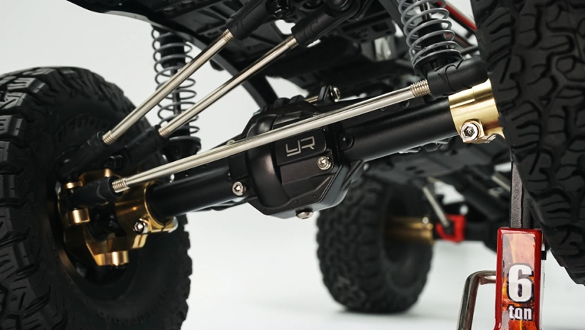 Kovová predná/zadná náprava kompletná pre Axial SCX10 II strieborná