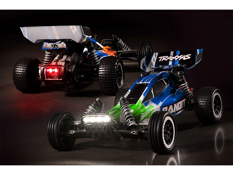 RC auto Traxxas Bandit 1:10 RTR s LED osvětlením, oranžová
