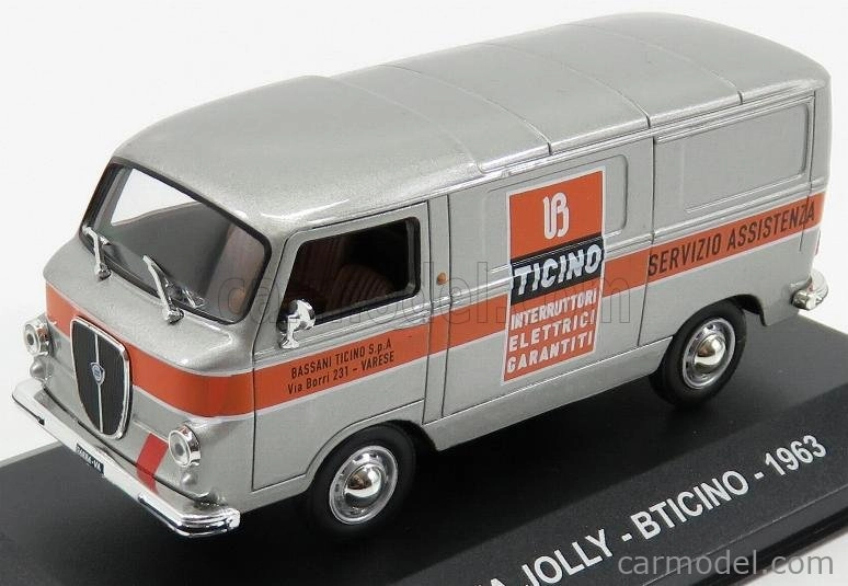 Edicola Lancia Jolly Van Bticino 1963 1:43 strieborná oranžová