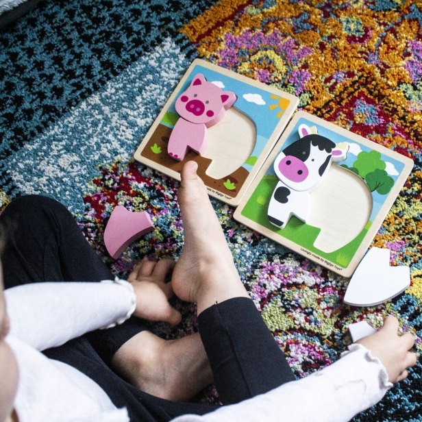 Bigjigs Toys Vkladacie puzzle Krava