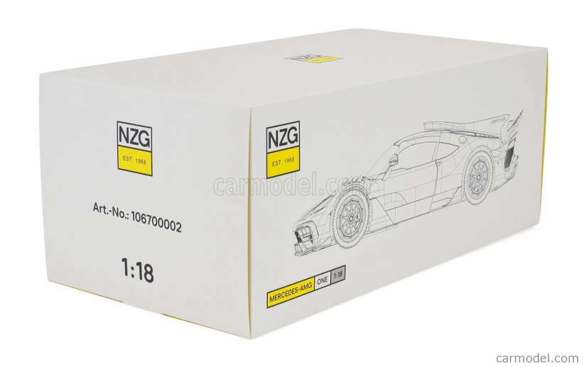 Nzg Mercedes benz One Amg (c298) 2023 1:18 Hightech Stříbro