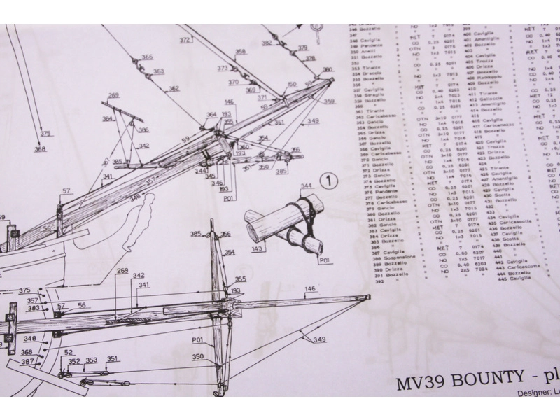MAMOLI H.M.S. Bounty 1787 1:64 kit