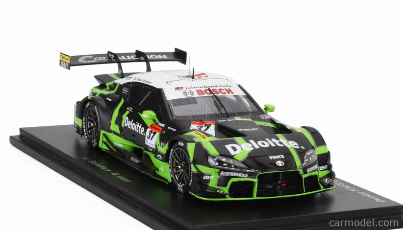 Spark-model Toyota Supra Gr Team Deloitte N 37 Gt500 Trieda Super Gt 2024 Giuliano Alesi - Ukyo Sasahara 1:43 Čierna zelená biela