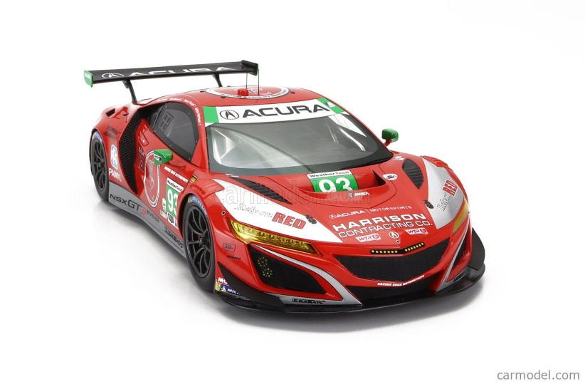 Truescale Acura Nsx Gt3 Evo22 Team Racers Edge N 93 Gtd Class 24h Daytona 2023 R.briscoe - D.formal - A.harrison - K.marcelli 1:18 Red