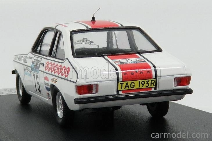Trofeu Ford england Escort Mkii N 75 Rac Rally 1977 M.jackson - S.howard 1:43 Bílá Červená