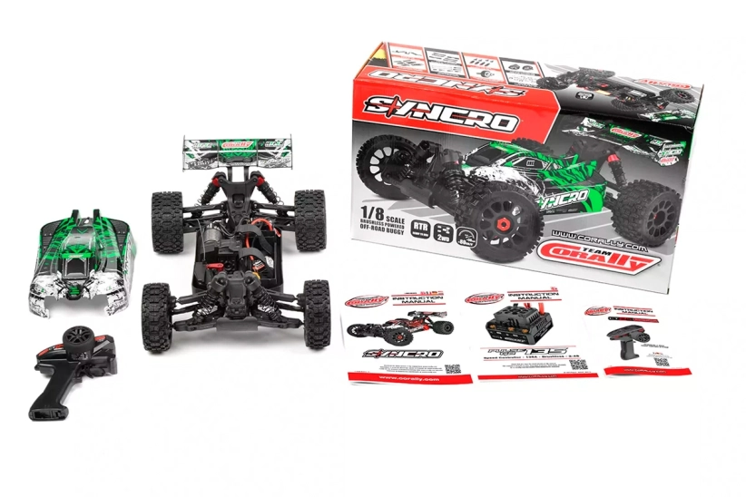 RC auto SYNCRO – BUGGY 2WD 3-4S – RTR, zelená