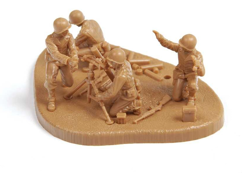 Zvezda figúrky US 81 mm Mortat w/crew (Snap Fit) (1:72)