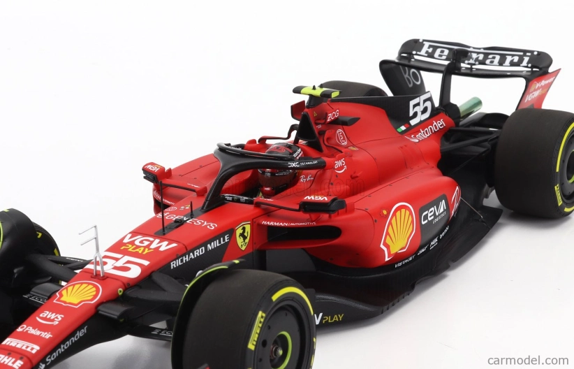 Bbr-models Ferrari F1 Sf-23 Team Scuderia Ferrari N 55 Belgium Gp 2023 Carlos Sainz 1:18 Červená Černá