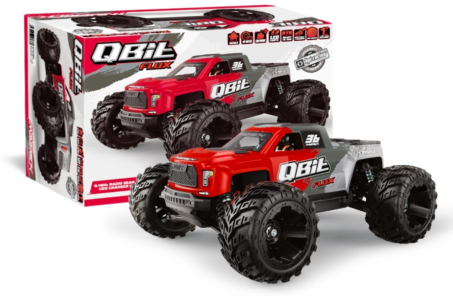 Qbit MT Flux 1/16th Monster Truck - Červený