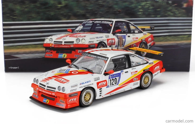 Werk83 Opel Manta Gt Team Kissling Motorsports N 120 24h Nurburgring 2018 Hans-olaf Beckmann - Peter Hass - Jurgen Schulten - Volker Strycek 1:18 Biela Oranžová Žltá