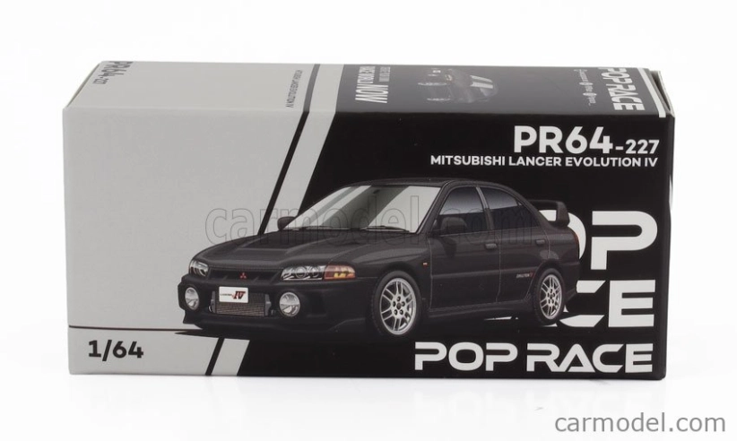 Pop-race-limited Mitsubishi Lancer Evolution Iv 1997 1:64 čierna
