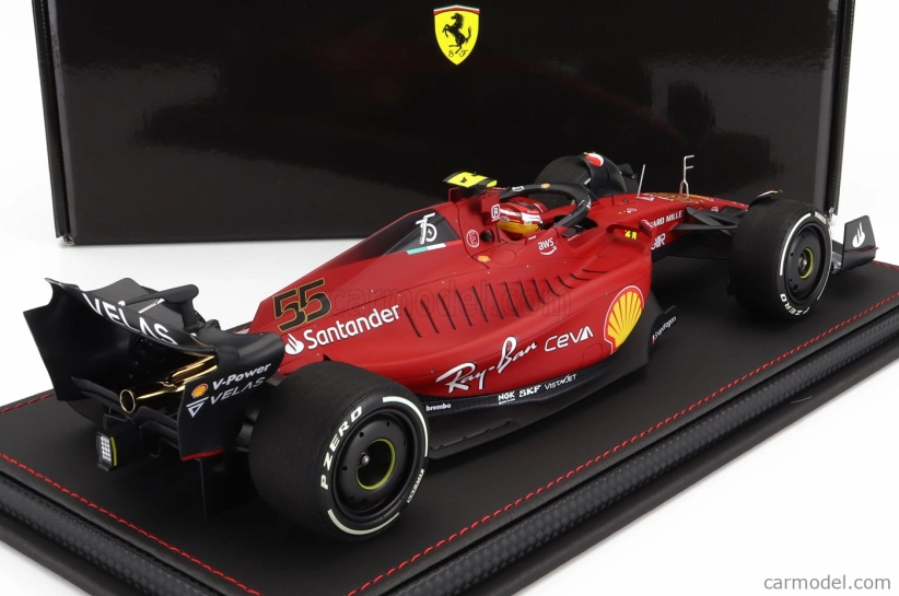 Bbr-models Ferrari F1-75 Team Scuderia Ferrari N 55 Australian Gp 2022 Carlos Sainz - Con Vetrina - S vitrínou 1:18 červená