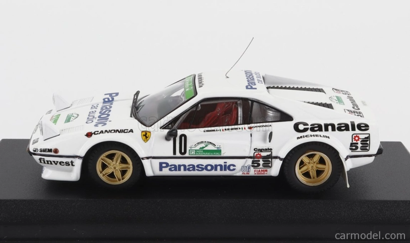 Najlepší model Ferrari 308 Gtb Gr.4 N 10 12th Rally Colline Di Romagna 1982 Tognana - De Antoni 1:43 Bielo-zelená