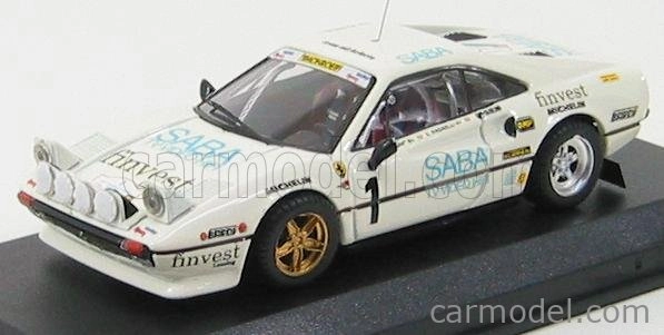 Najlepší model Ferrari 308 Gtb Rally N 1 Targa Florio 1983 Tony - Radaell 1:43 White