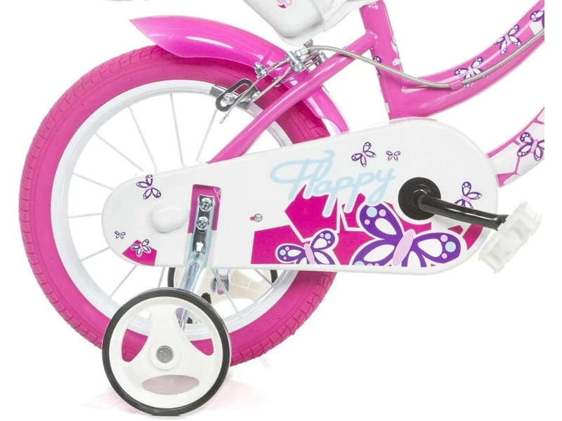 DINO Bikes - Dětské kolo 16" Flappy růžové
