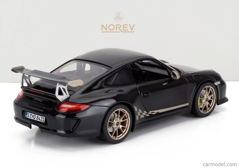 Norev Porsche 911 997-2 Gt3 Rs Coupe 2009 1:18 Černé Zlato