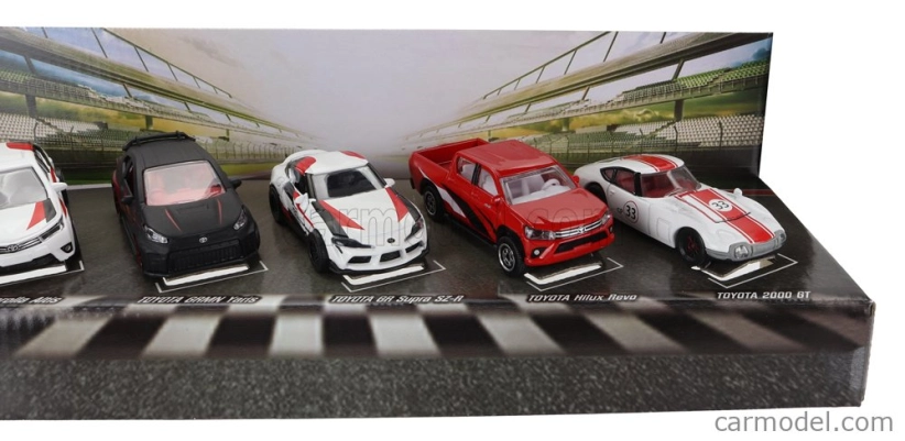 Majorette Toyota Set pěti modelů Toyota Racing 1:64