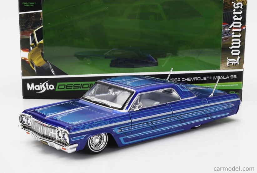 Maisto Chevrolet Impala Ss Custom 1964 1:26 Modrá