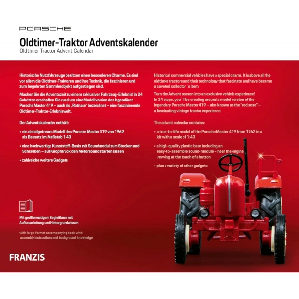 Adventní kalendář Porsche Oldtimer Traktor se zvukem 1:43