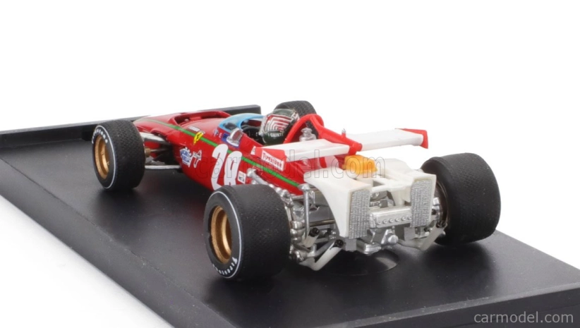 Brumm Ferrari F1 312b N 28 Belgium Gp 1970 Ignazio Giunti - With Driver Figure 1:43 Červená Bílá