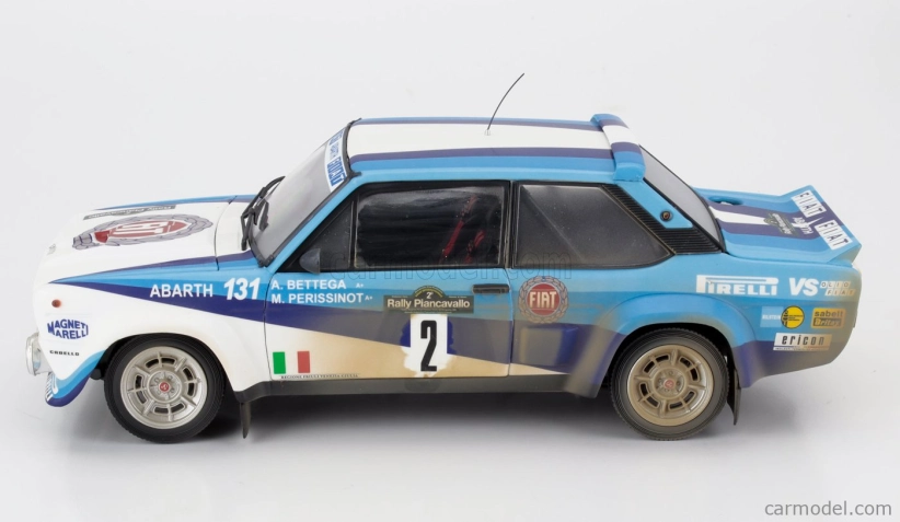Kyosho Fiat 131 Abarth (dirty And Night Version) N 2 4th Rally Piancavallo 1981 Attilio Bettega - Maurizio Perissinot 1:18 Bílá 2 Tóny Modrá