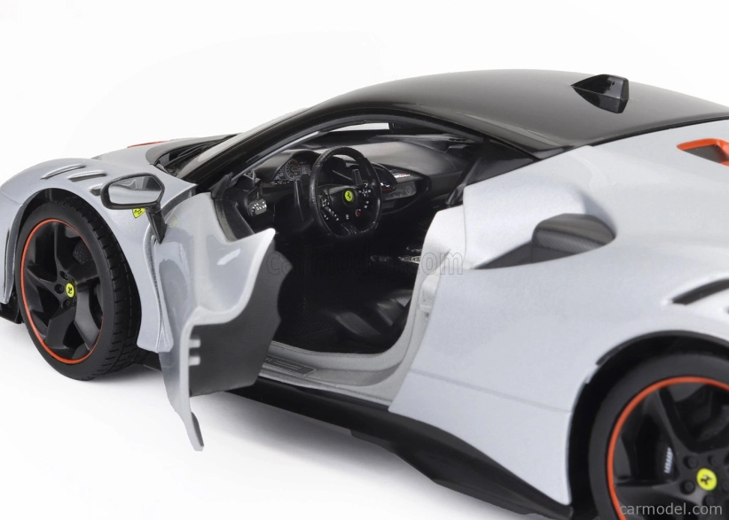 Bburago Ferrari Sf90xx Stradale 2024 1:18 Bianco Artico - Bílá Met Oranžová Černá