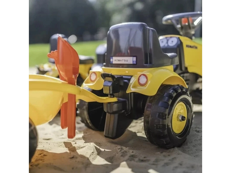 FALK - Dětské odrážedlo Baby Komatsu s vlečkou, lopatkou a hrabičkami