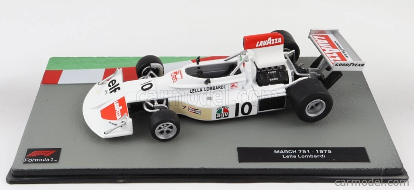 Edicola March F1  751 N 10 Season 1975 Lella Lombardi 1:43 Bílá