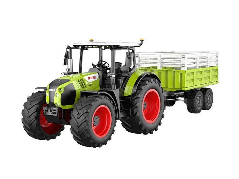 BAZAR – RC traktor Claas Arion 660 s prívesom na zvieratá v mierke 1:24