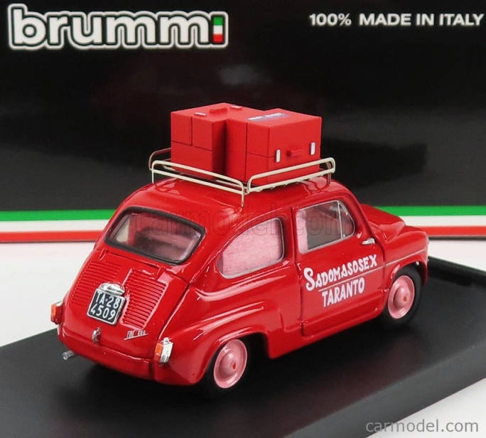 Brumm Fiat 600d Sadomasosex Taranto 1960 1:43, červená