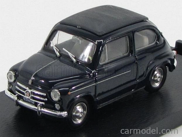 Brumm Fiat 600d Trasformabile Chiusa 1960 1:43 Modré Scuro 456