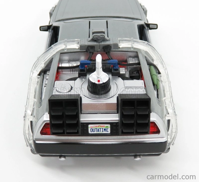 Jada De lorean Time Machine - Back To The Future 2 - Ritorno Al Futuro 2 - With Hoover Mode And Lights 1:24 Silver