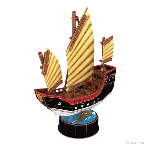Cubicfun Puzzle 3d v penovej lodi Giunca Cinese cm. 20,8x9,8x27,8 - 62 dielikov /