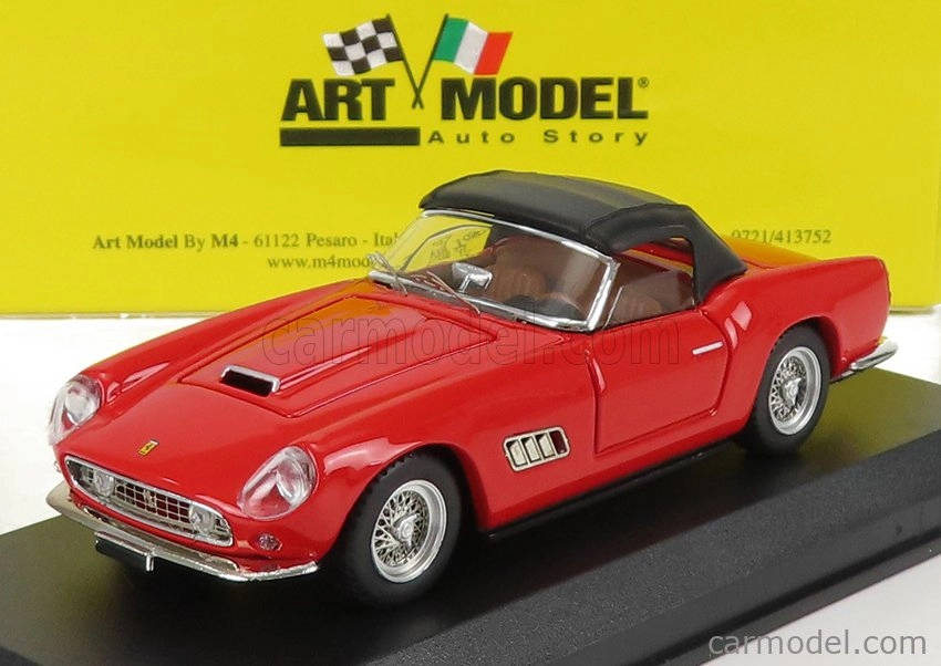 Art-model Ferrari 250 Lwb California Long Nose Spider Closed 1960 1:43 Červená Černá