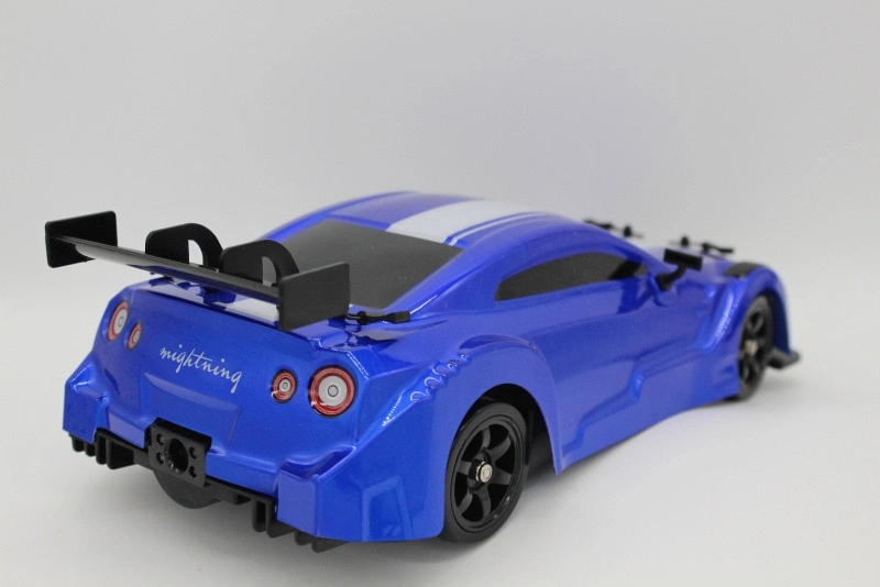 RC auto Drift Car s dymom a LED, modrá