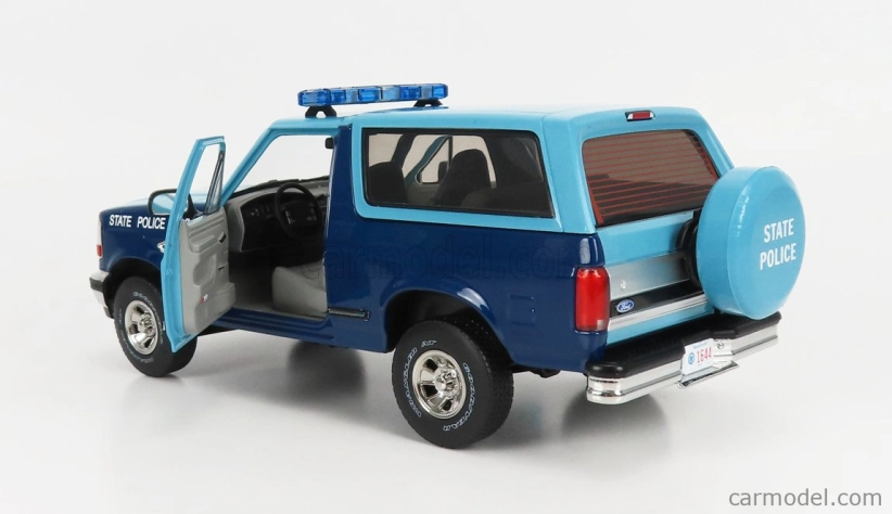 Greenlight Ford usa Bronco Xlt Massachusetts State Police 1996 1:18 2 Tóny Modré