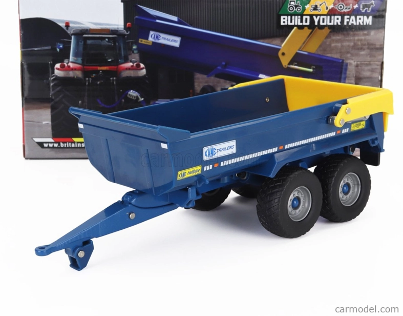 Britains Kane Dump Trailer - Carrello Cassone Ribaltabile 1:32 Modro-žltá