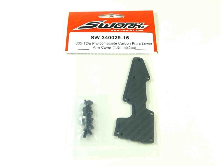 SWORKz uhlíková vzpera predného spodného ramena, 1,5 mm vrátane skrutiek, 2 ks