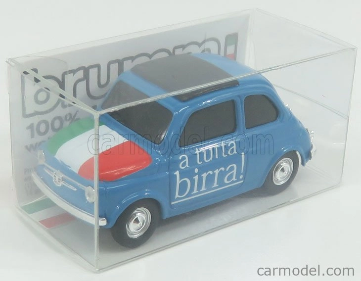Brumm Fiat 500 Brums Italia - A Tutta Birra ! 2018 1:43 Modrá