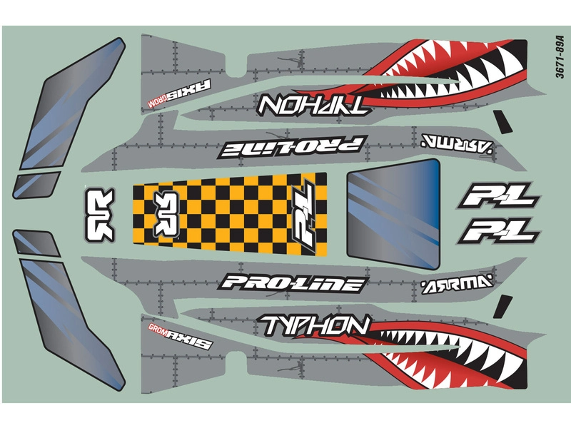 Karoséria Pro-Line 1:14 Osa šedá: GROM, Typhon