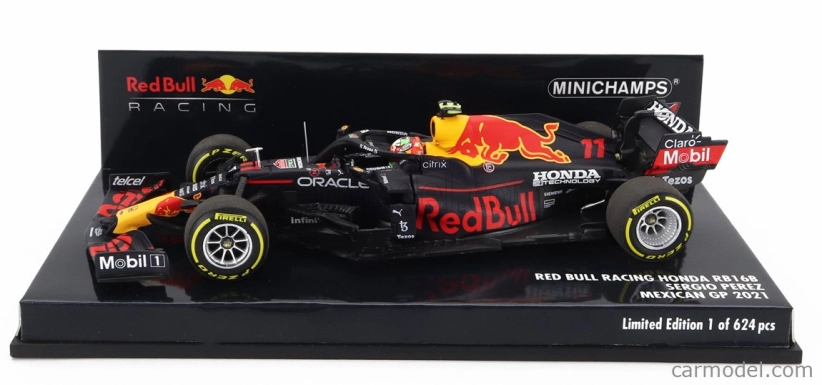 Minichamps Red bull F1 Rb16b Honda Ra620h Team Aston Martin N 11 3rd Mexico Gp 2021 Sergio Perez 1:43 Matná modrá žltá červená