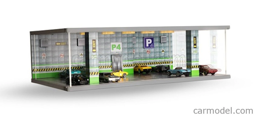Atlantic Vetrina vitrína Dioráma Parcheggio Quarto Piano - Parkovisko P4 Zelená podlaha - Autá nie sú súčasťou balenia - Lungh.lenght Cm 43.0 X Largh.width Cm 25.0 X Alt.height Cm 14.0 1:64 Rôzne