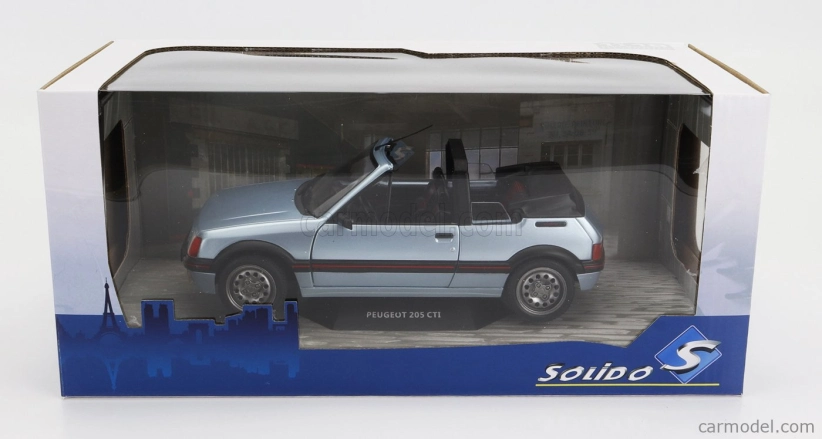 Solido Peugeot 205 Cti Mki (gti) 1.6 Cabriolet 1989 1:18 Light Blue Met