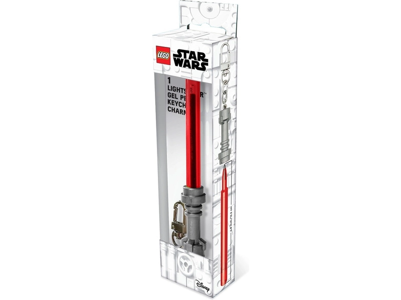 LEGO Star Wars gelové pero Světelný meč s klipem - červené