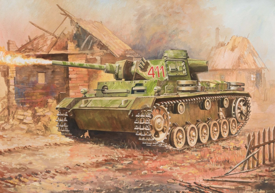Zvezda Snap Kit - Panzer III s plamenometem (1:100)