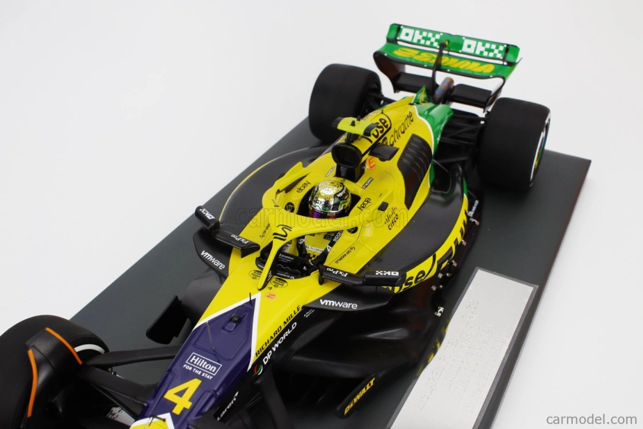Minichamps Mclaren F1  Mcl38 Team Mclaren N 4 4th Monaco Gp (senna 30th Anniversary) 2024 Lando Norris 1:18 Žlutá Zelená Černá