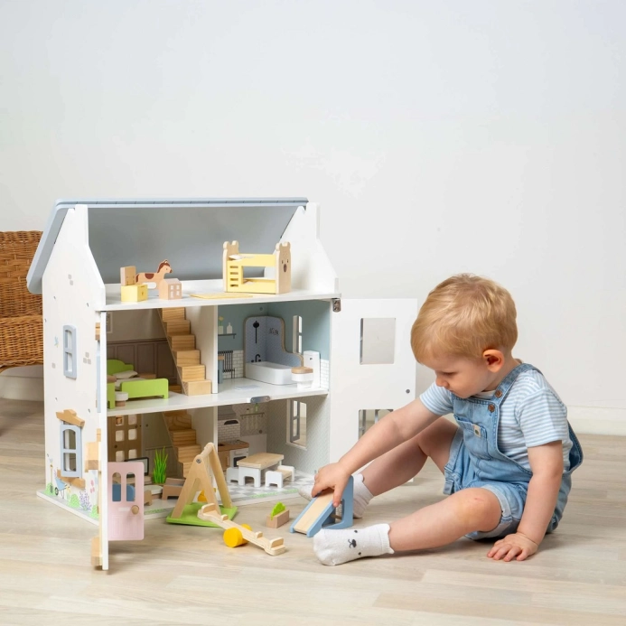 Bigjigs Toys Dřevěný nábytek do domečku pro panenky Koupelna