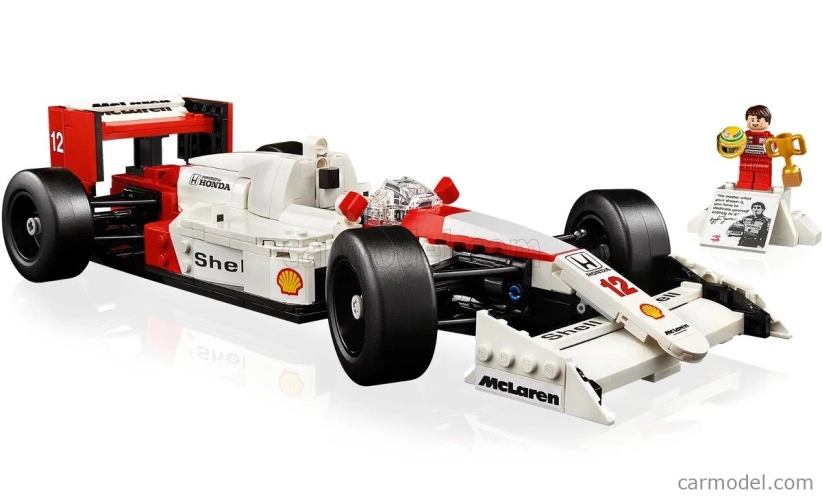 Lego Mclaren F1 Mp4/4 N 12 Ayrton Senna 1988 Majster sveta - 693 Pezzi - 693 ks 1:14 červená biela